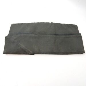 Vintage US Military Garrison Cap Men 7 1/2 Wool Blend Drab Retro Army Minimalist